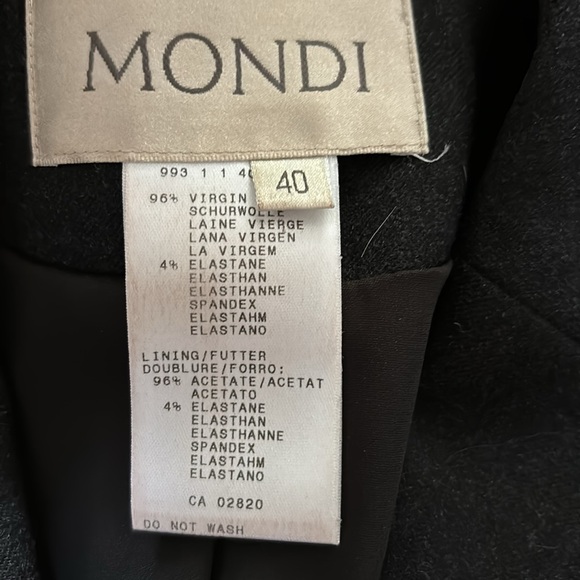 MONDI DARK GREY BLAZER DRESS LONG HACKET SZ 40 8/10 - Picture 6 of 6